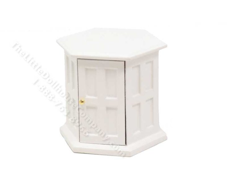 (image for) Miniature White End Table For Dollhouses
