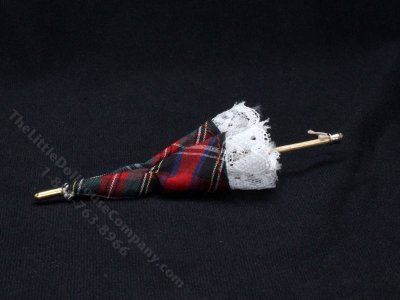 (image for) Miniature Plaid Umbrella for Dollhouses