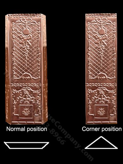 (image for) Dollhouse Scale Model Copper Fireplace