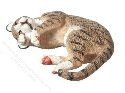 (image for) Miniature Sleeping Cat for Dollhouses - Gray