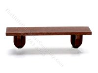 (image for) Miniature Walnut Wall Shelf for Dollhouses
