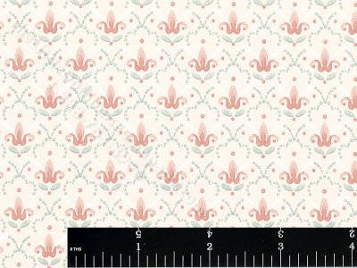 (image for) Peach Flower Miniature Wallpaper for Dollhouses