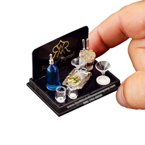 (image for) Miniature Barset with Ice Cubes, Glasses and Soda Syphon