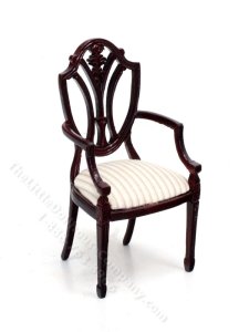 (image for) Miniature Lady Godwyn Chair for Dollhouses - Mahogany