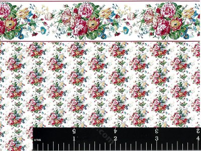 (image for) Floral Pattern Miniature Wallpaper for Dollhouses