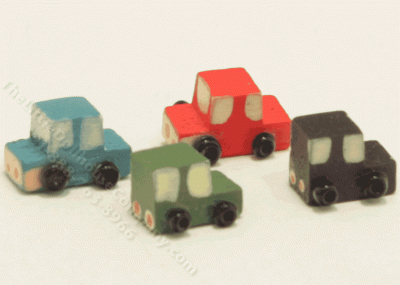 (image for) Miniature Wooden Toy Car Set