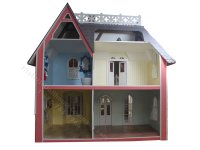 (image for) Miniature Assembled and Finished Chantilly Cottage Dollhouse