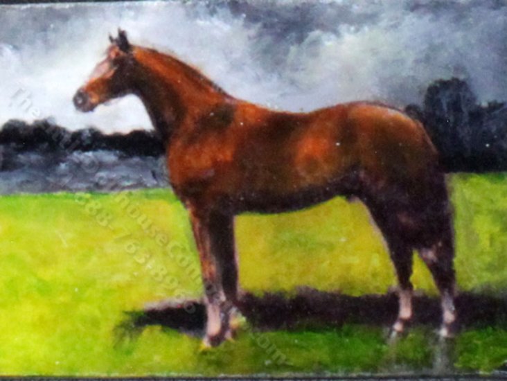(image for) Miniature Chestnut Horse Painting by Larry Morganti
