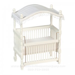 (image for) Miniture White Canopy Crib
