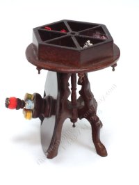 (image for) Miniature Mahogany Sewing Table with Storage