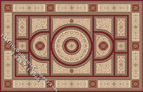 (image for) Dollhouse Scale Model Rectangular Neoclassic Rug