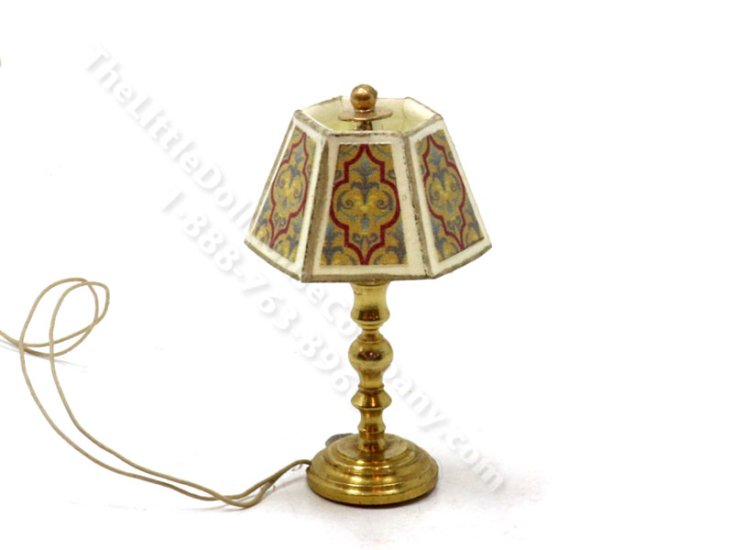 (image for) Miniature 12v Medium Table Lamp for Dollhouses - Ogee