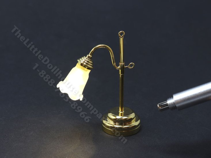 (image for) Miniature Frosted/Brass Marion Table Lamp with Wand