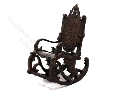 (image for) Vintage Miniature Italian Renaissance Rocking Chair for Dollhouses
