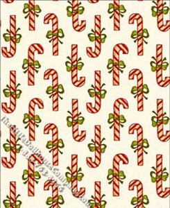 (image for) Candy Cane Pattern Miniature Wallpaper for Dollhouses