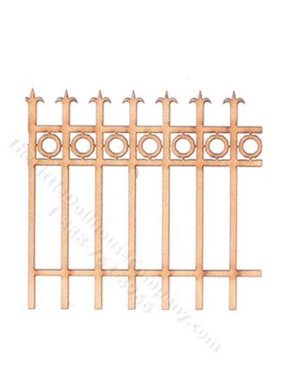 (image for) Miniature Laser Cut Fence Rail for Dollhouses (4 per pack)