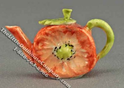 (image for) Dollhouse Scale Model Flower Teapot by Veronique Cornish