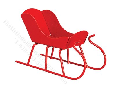 (image for) Miniature Red Metal Sleigh