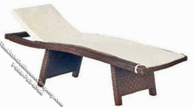 (image for) Miniature Faux Wicker Chaise for Dollhouses
