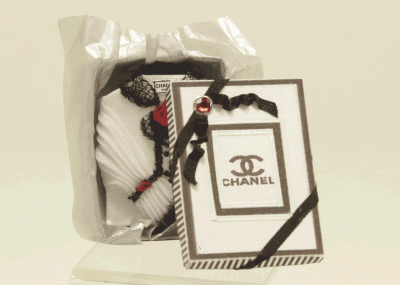 (image for) Miniature White with Black Lace Chanel Blouse by Judith Blondell