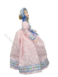 (image for) Miniature Handcrafted Vintage Pink Victorian Lady in Bonnet