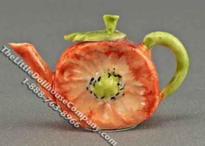 (image for) Dollhouse Scale Model Flower Teapot by Veronique Cornish
