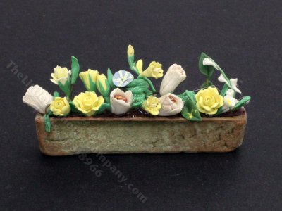 (image for) Handmade Miniature Pastel Flower Box for Dollhouses