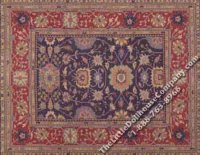 (image for) Miniature Blue and Red Carpet with Flowers for Dollhouses