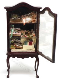 (image for) Miniature Mahogany Sewing Cabinet by Taylor Jade Miniatures