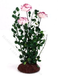 (image for) Handmade Miniature Planted Roses for Dollhouses