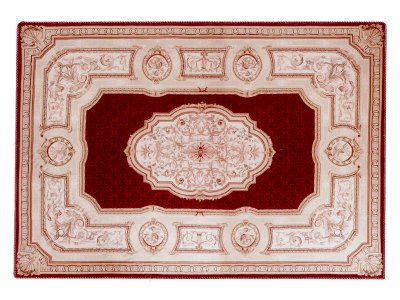 (image for) Miniature Medium 'Fiona' Rug - Gold Bordered Aubusson Rug