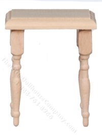(image for) Miniature End Table for Dollhouses, Unfinished