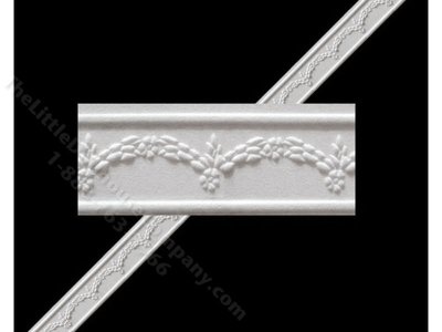 (image for) Dollhouse Scale Model Wallpaper Gold Borders