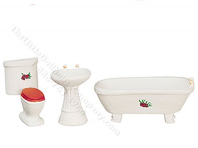 (image for) Half Scale 3 Piece Floral Bathroom Set