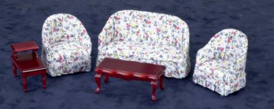 (image for) Dollhouse Miniature Living Room (5pc)