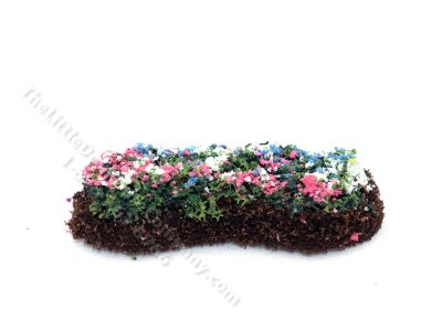 (image for) Garden Delights in Flower Bed 1:48 Scale for Dollhouses