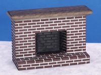 (image for) Red Brick Dollhouse Fireplace