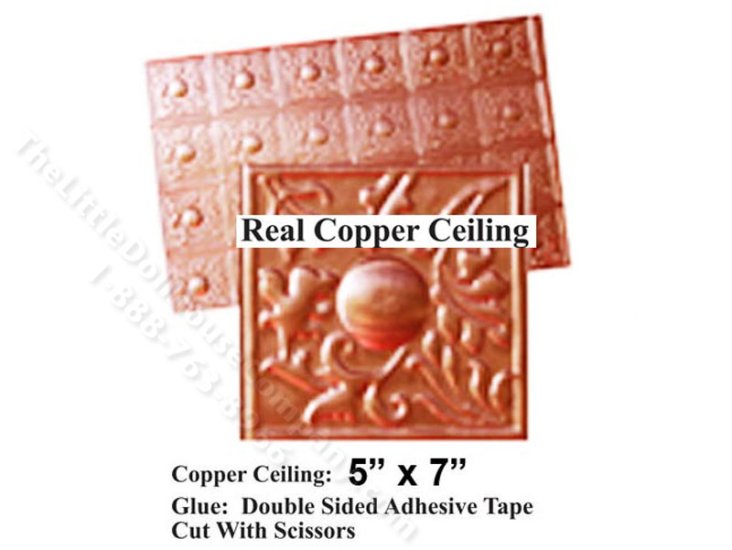 (image for) 1/2" Miniature Copper Ceiling For Dollhouses