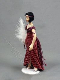 (image for) Miniature Handcrafted Vintage Flapper Woman in Long Dress