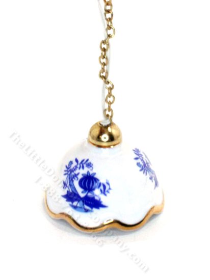 (image for) Dollhouse Scale Model Functional Blue Onion Pendant Light