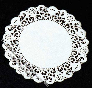 (image for) Miniature Large Round Laser Cut Doily for Dollhouses