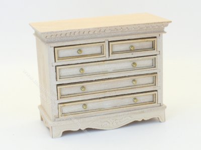 (image for) Miniature Unfinished 5 Drawer, Chest of Drawers