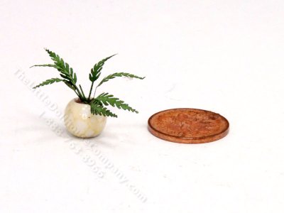 (image for) Handmade Miniature 1/4 Scale Fern in Cream Vase