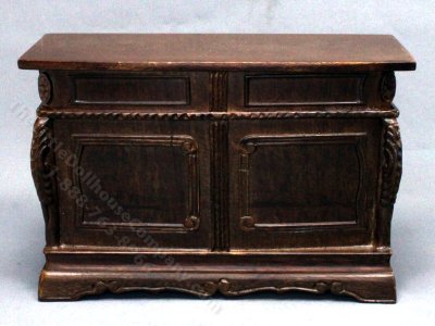 (image for) Miniature Walnut Bar for Dollhouses