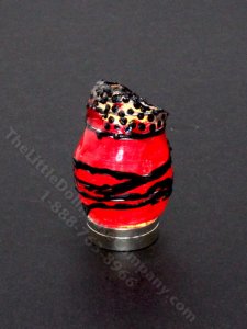 (image for) Miniature Battery Operated Red/Black Sculpture Lamp
