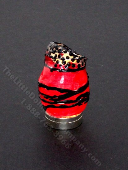 (image for) Miniature Battery Operated Red/Black Sculpture Lamp