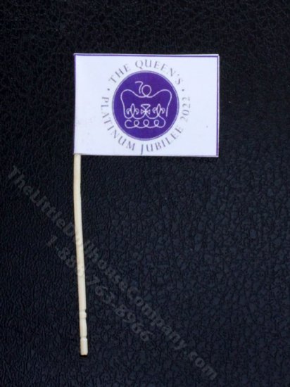 (image for) Miniature Queen's Platinum Jubilee Flag for Dollhouses