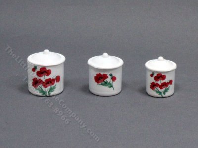 (image for) Miniature Poppy Canister Set for Dollhouses