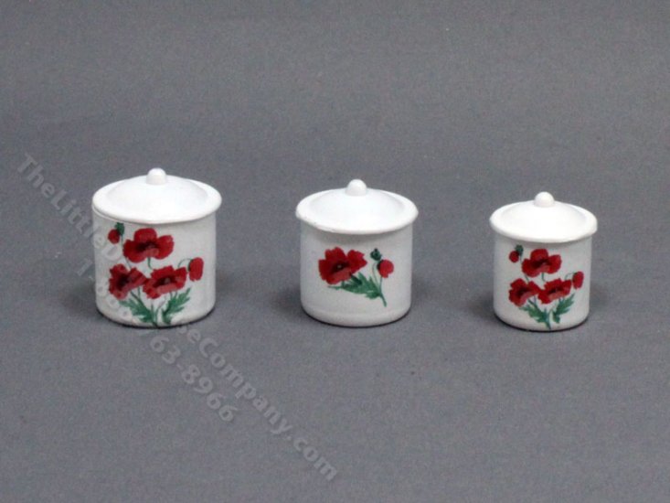 (image for) Miniature Poppy Canister Set for Dollhouses
