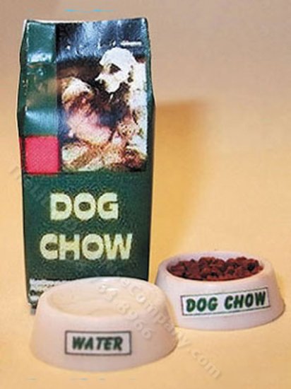 (image for) Miniature Dog Food Set for Dollhouses
